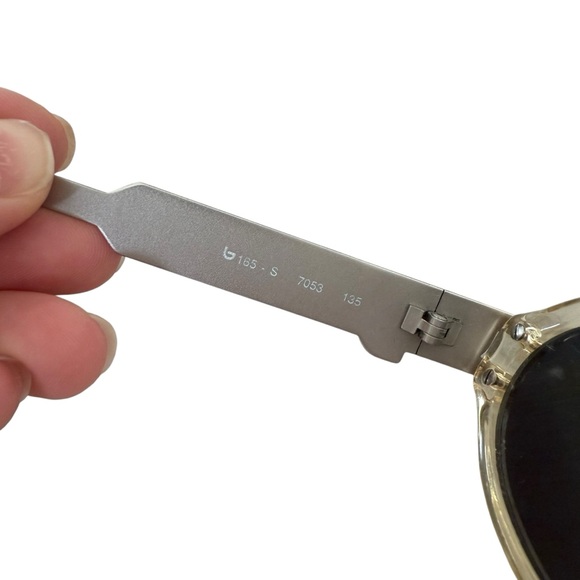 BYBLOS Rare 90s sunglasses vintage signature logo silver oval 165s